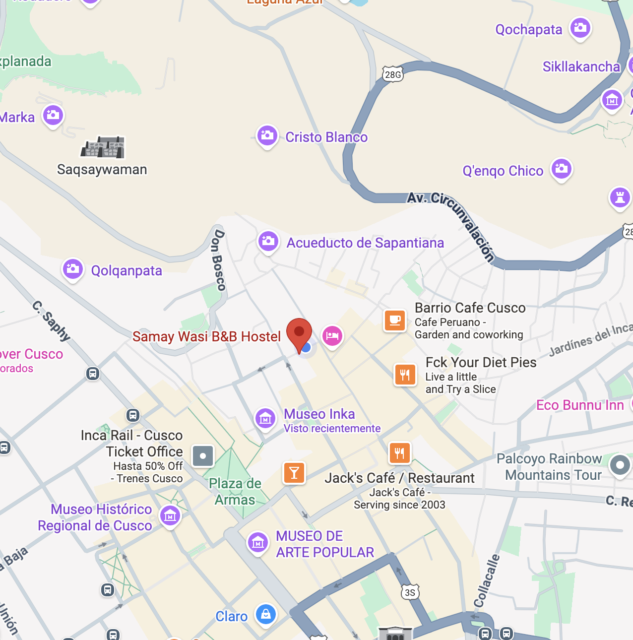 Samay Wasi B&B Location